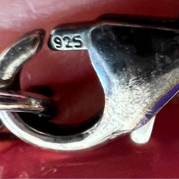 ❤️ Red Rose Pink Dahlia Sterling Southwestern Pendant Necklace 18+2” 13.5 gms - Picture 5 of 10